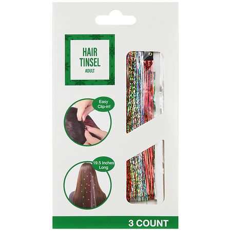 Festive Voice Hair Tinsel, Adult
