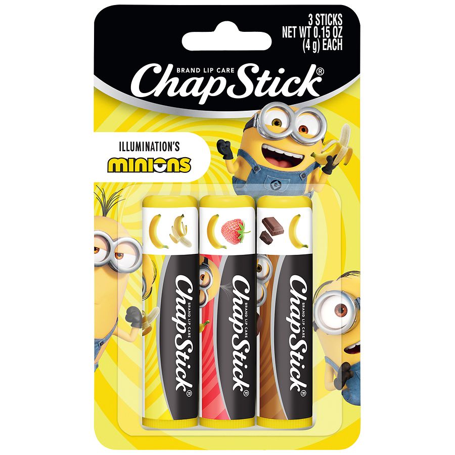 リップグロス minion ChapStick Minions Lip Balm, Moisturizing Care for Dry, Chapped