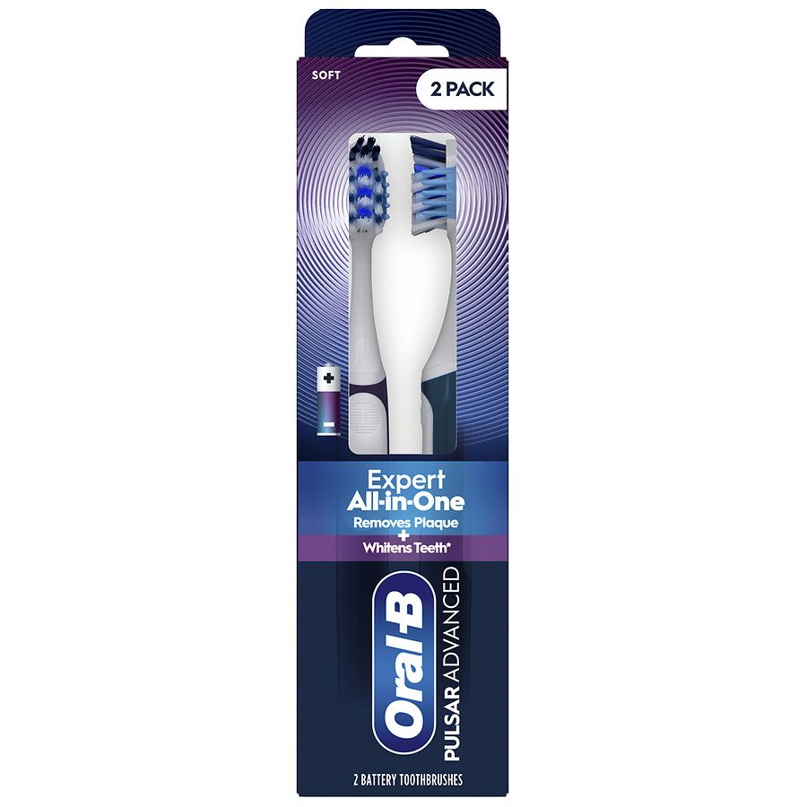 Oral-B Pulsar Advanced Expert All-in-One Battery Toothbrush Soft White ...