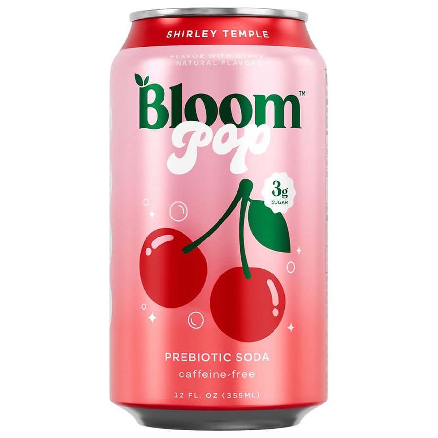 Bloom Pop Shirley Temple Prebiotic Soda, Can