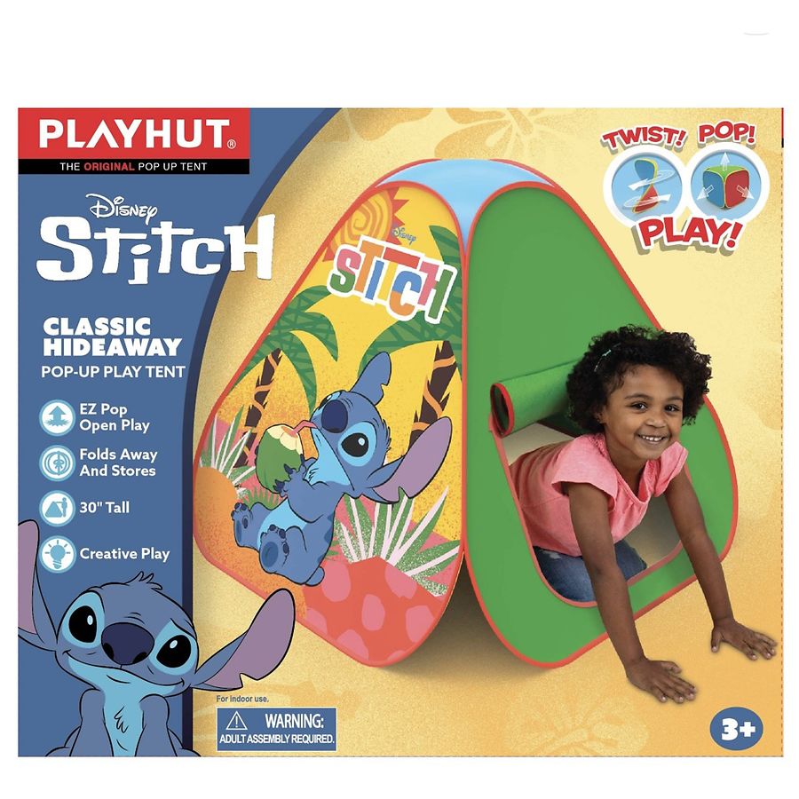 Basic Fun Disney Stitch Classic Hideaway Pop-Up Play Tent