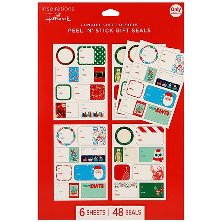 Inspirations from Hallmark Peel 'n' Stick Gift Seals, Classic