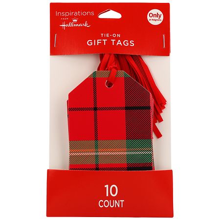 Inspirations from Hallmark Tie-On Gift Tags, Classic Plaid