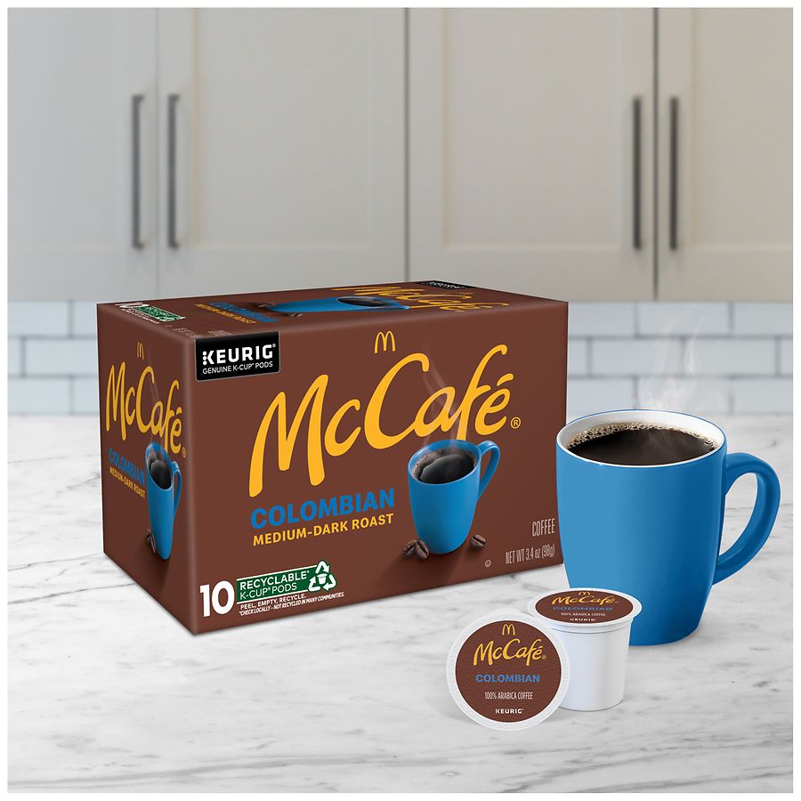 McCafe Colombian Medium-Dark Roast, Single Serve Coffee Keurig K