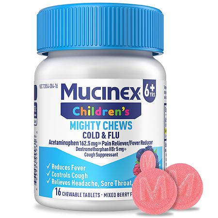 Children's Mucinex Cold & Flu Mighty Chews Mixed Berry