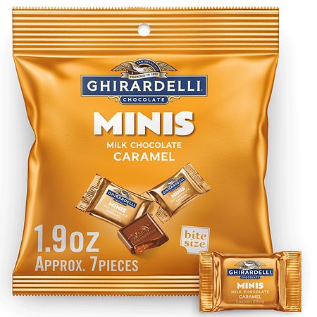 Ghirardelli Minis Chocolate Squares Bag Milk Chocolate Caramel - 1.9 oz