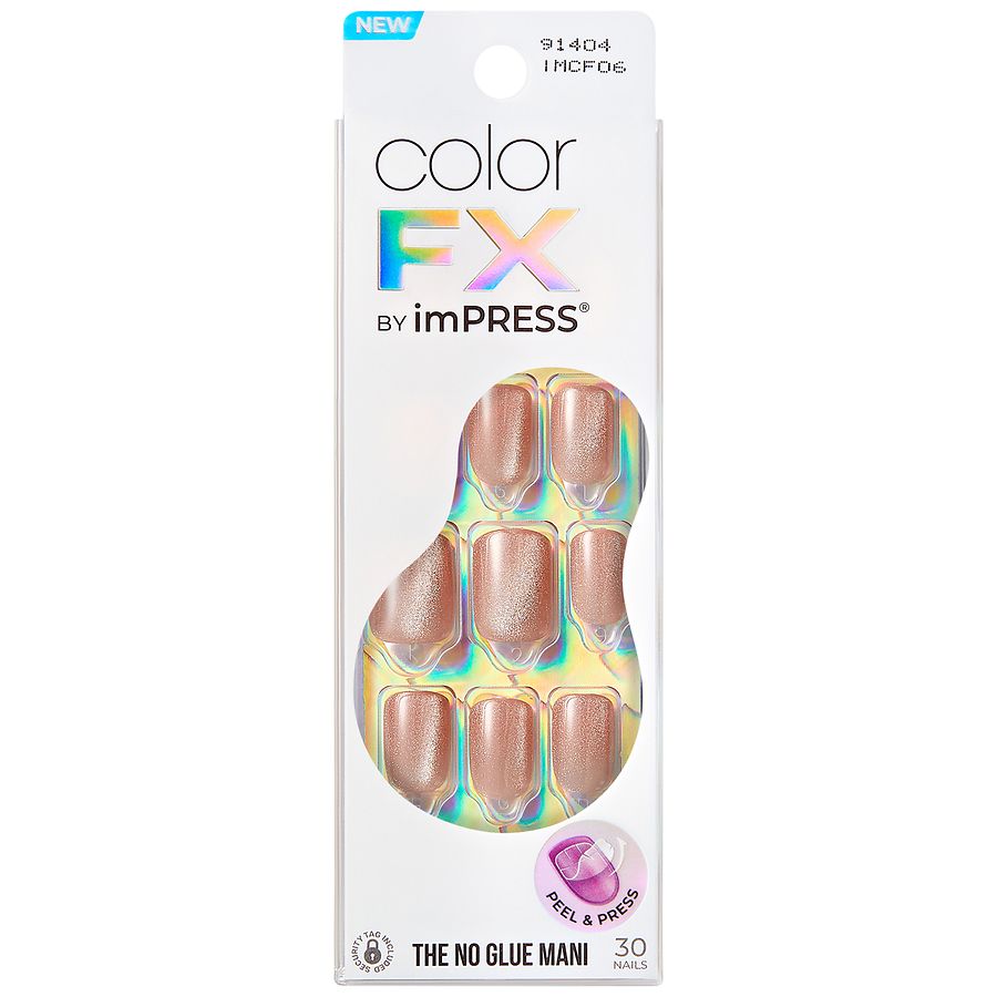 Kiss imPRESS color FX The No Glue Mani Nails Short Starstruck