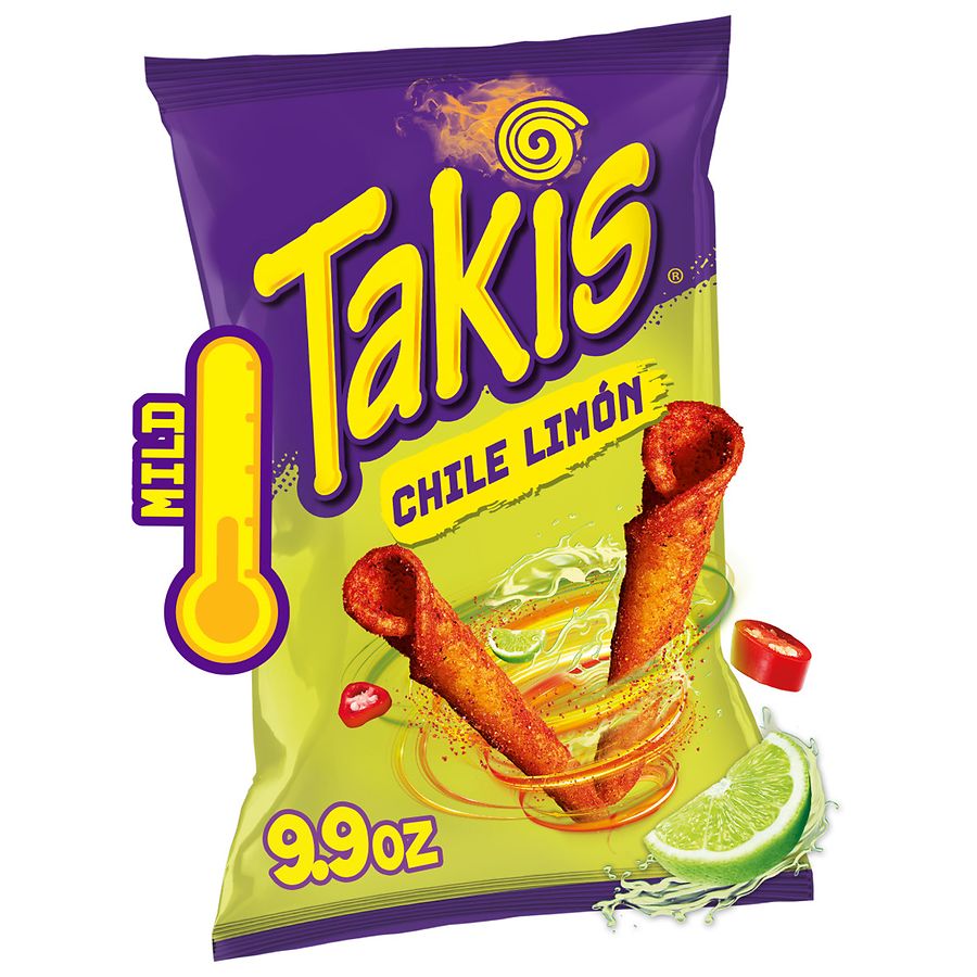 Takis Mild Spicy Rolled Tortilla Chips, Sharing Size Bag Chile Limon