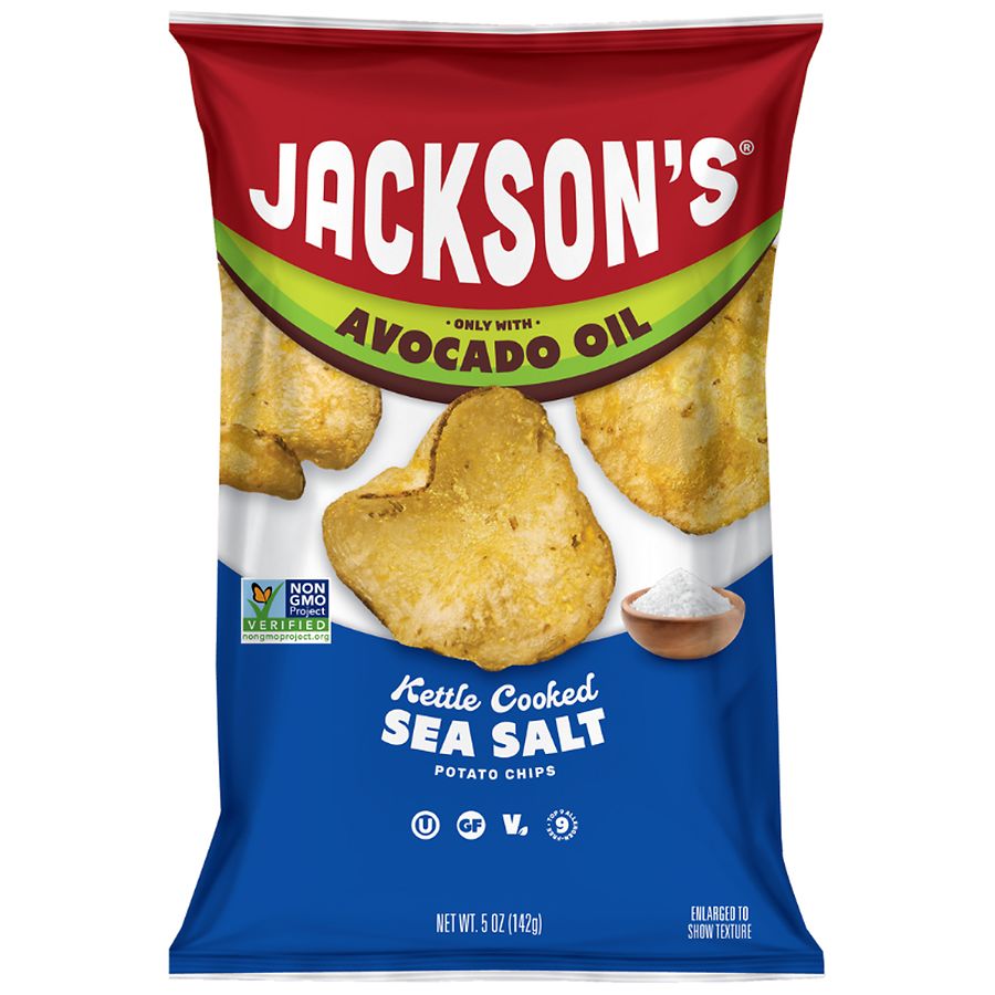 Jackson's Avocado Oil, Classic Kettle Cooked Potato Chips Sea Salt