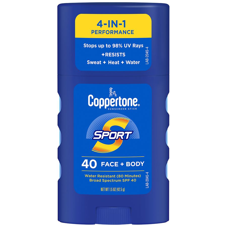 Coppertone Sport Sunscreen Stick, SPF 40 Travel Size