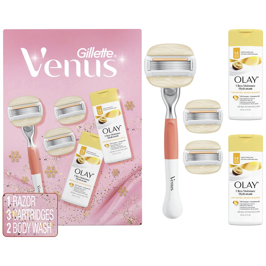 Gillette Venus Moistureglide Women's Razor Set, Holiday Gifts for Women