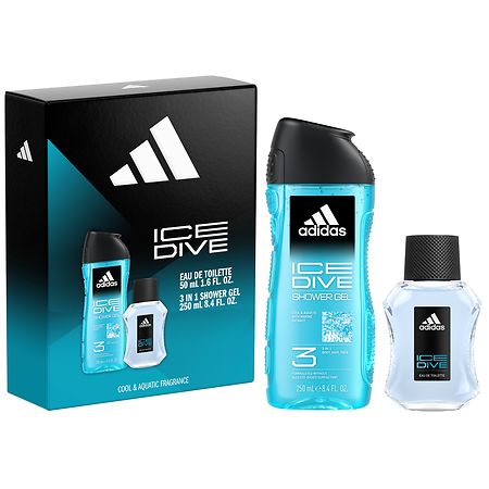 Adidas Ice Dive Eau De Toilette Spray & 3-In-1 Shower Gel Gift Set