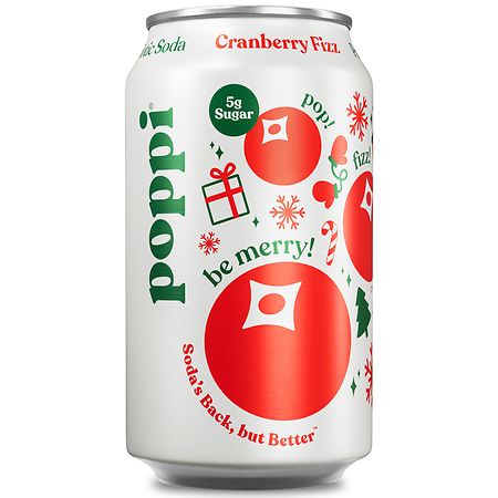 Poppi Cranberry Fizz Prebiotic Soda Can