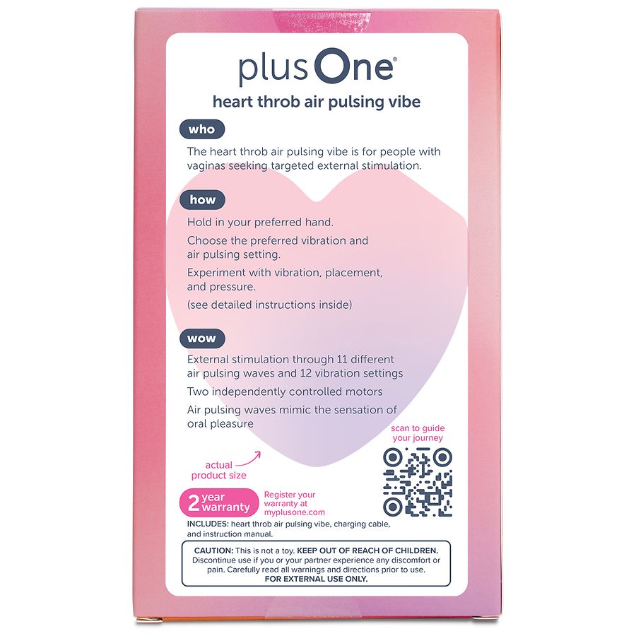 plusOne Heart Throb Air Pulsing Vibe | Walgreens