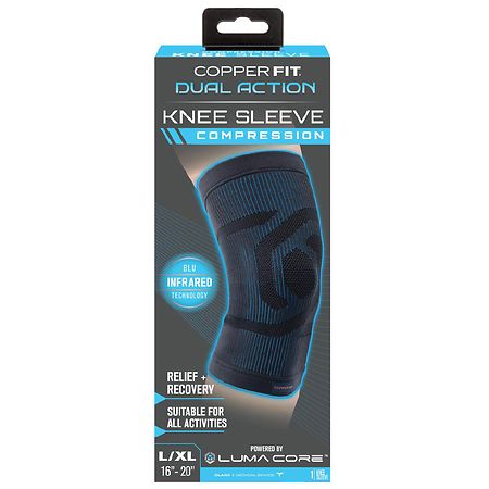 Copper Fit Dual Action Blu-Infrared Knee Sleeve L/ XL
