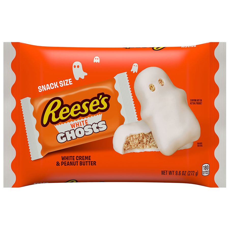REESE'S White Creme & Peanut Butter Ghosts Halloween Candy