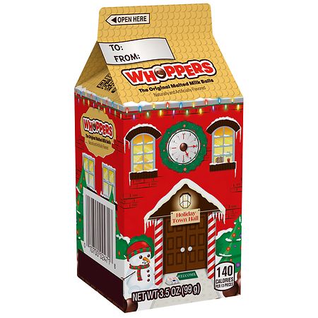WHOPPERS Malted Milk Balls, Christmas Candy Carton