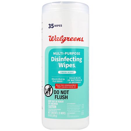 Walgreens Multi-Purpose Disinfecting Wipes Fresh