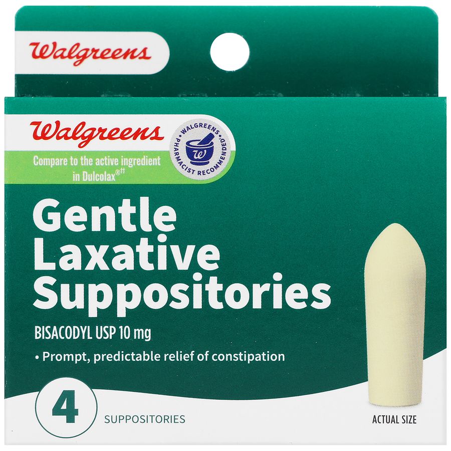 Walgreens Gentle Laxative Suppositories