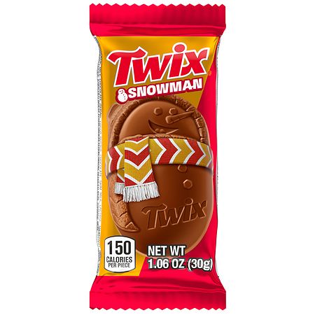 Twix Caramel Cookie Snowmen Christmas Candy Bar