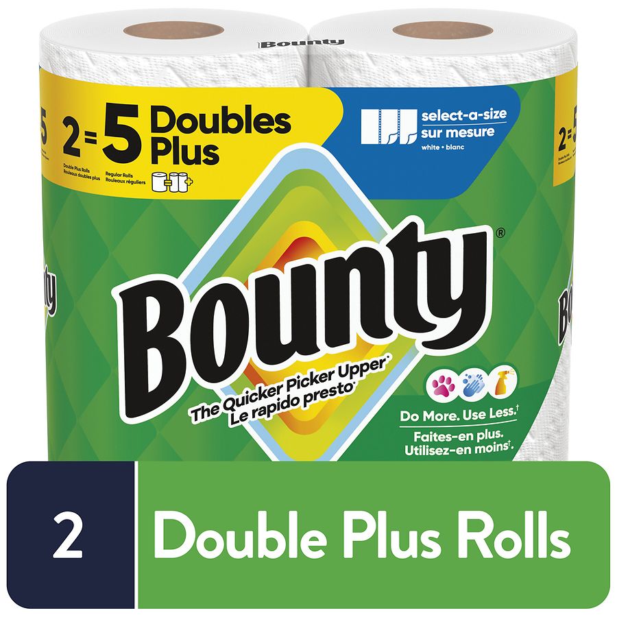 Bounty Select-A-Size Double Plus Paper Towel Rolls