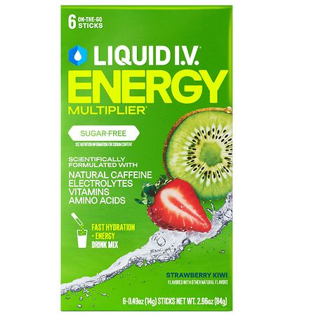 Liquid I.V. Energy Multiplier Sugar-Free Strawberry Kiwi