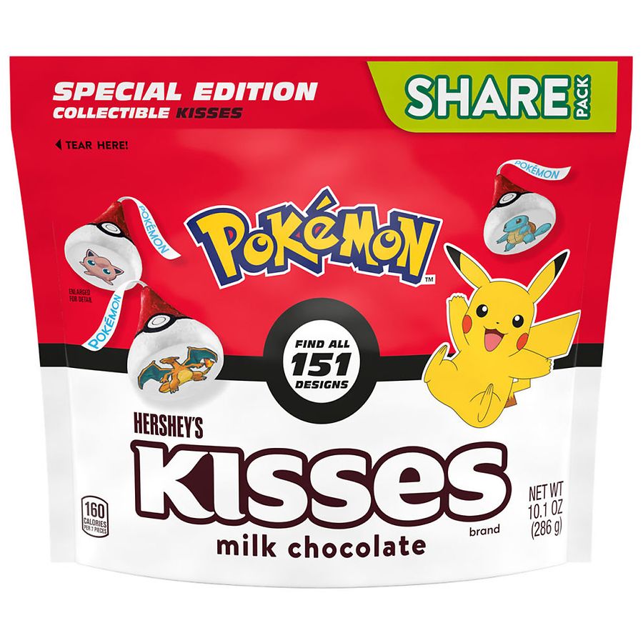 HERSHEY'S KISSES Pokémon Candy Share Pack Milk Chocolate