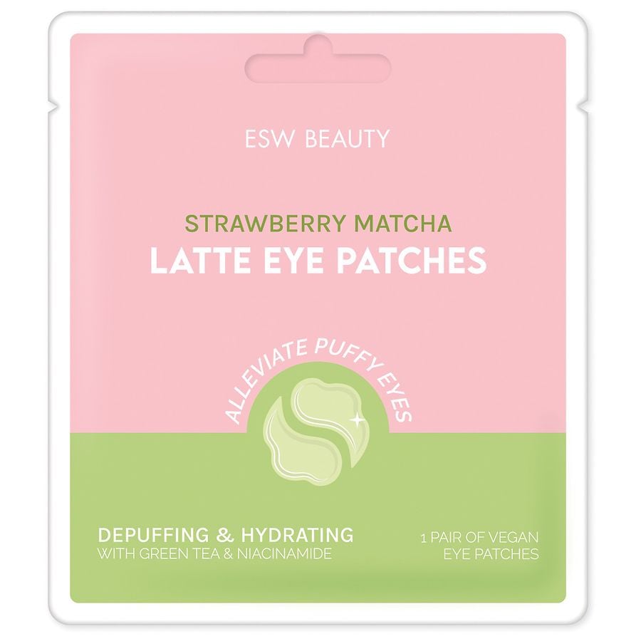 ESW Beauty Latte Eye Patches Depuffing & Hydrating Strawberry Matcha