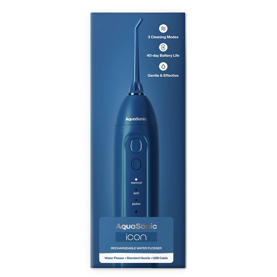 Aquasonic Portable Rechargeable Flosser Navy