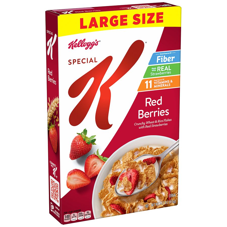 Special K Breakfast Cereal Box Red Berries, Large Size