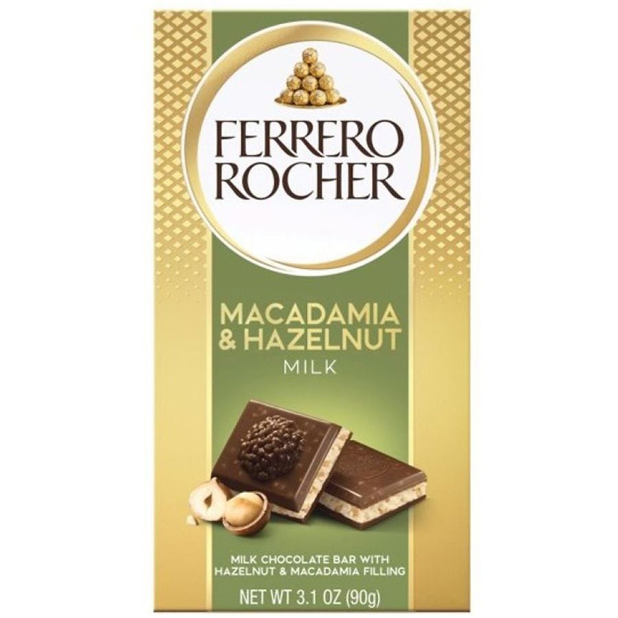 Ferrero Rocher Milk Chocolate Bar with Hazelnut & Macadamia Filling