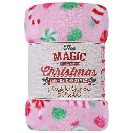 Crest Mills Christmas Printed Plush Throws - 1.0 ea