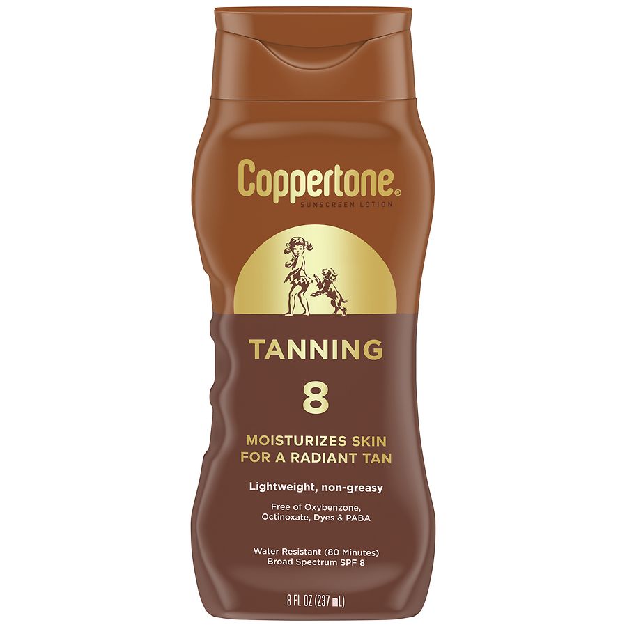 Coppertone Tanning Sunscreen Lotion, Broad Spectrum SPF 8 | Walgreens