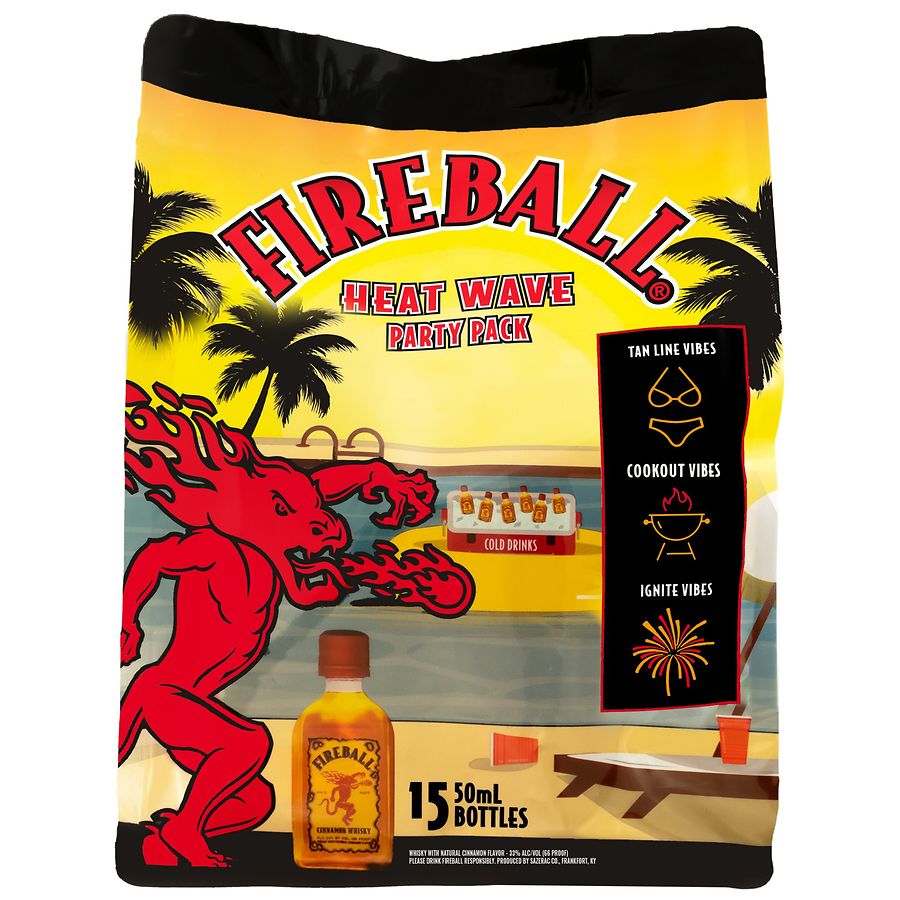 Fireball Whisky Heat Wave Party Pack 66 Proof Cinnamon | Walgreens