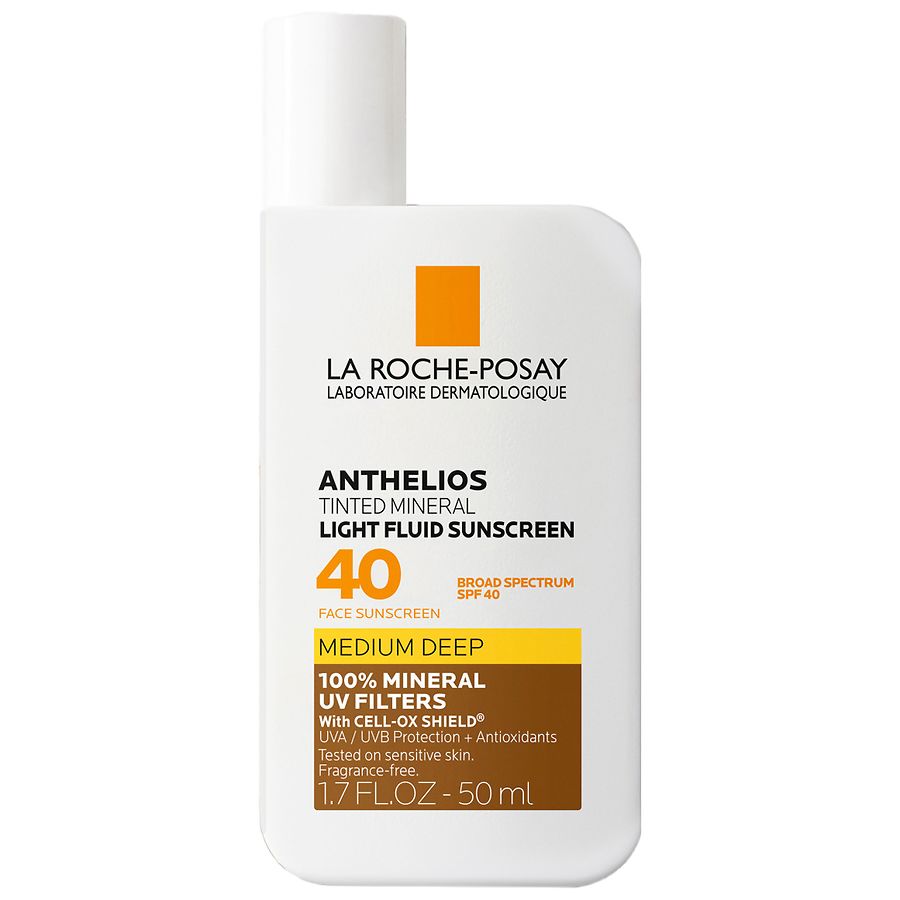 La Roche-Posay Anthelios Tinted Mineral Sunscreen Lotion SPF 40, Medium Deep