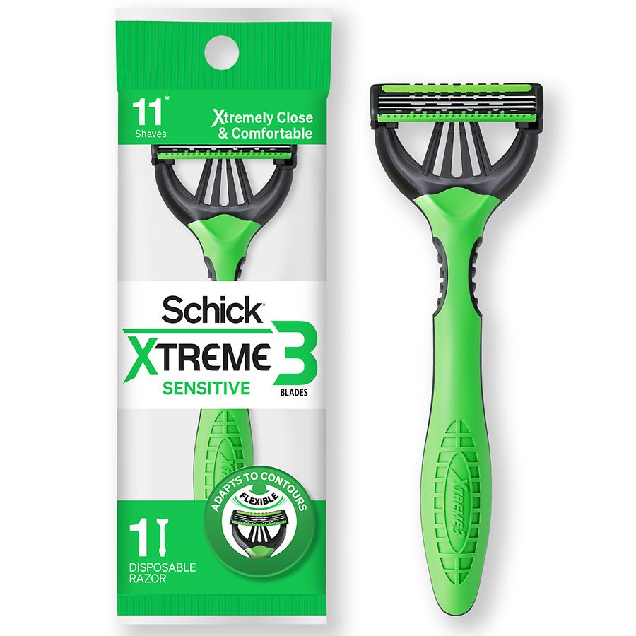 Schick Xtreme 3 Sensitive Disposable Razor, 3 Blades