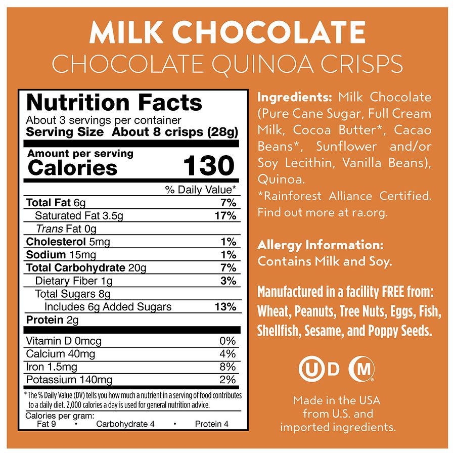 Undercover Milk Chocolate Quinoa Crisps | Walgreens