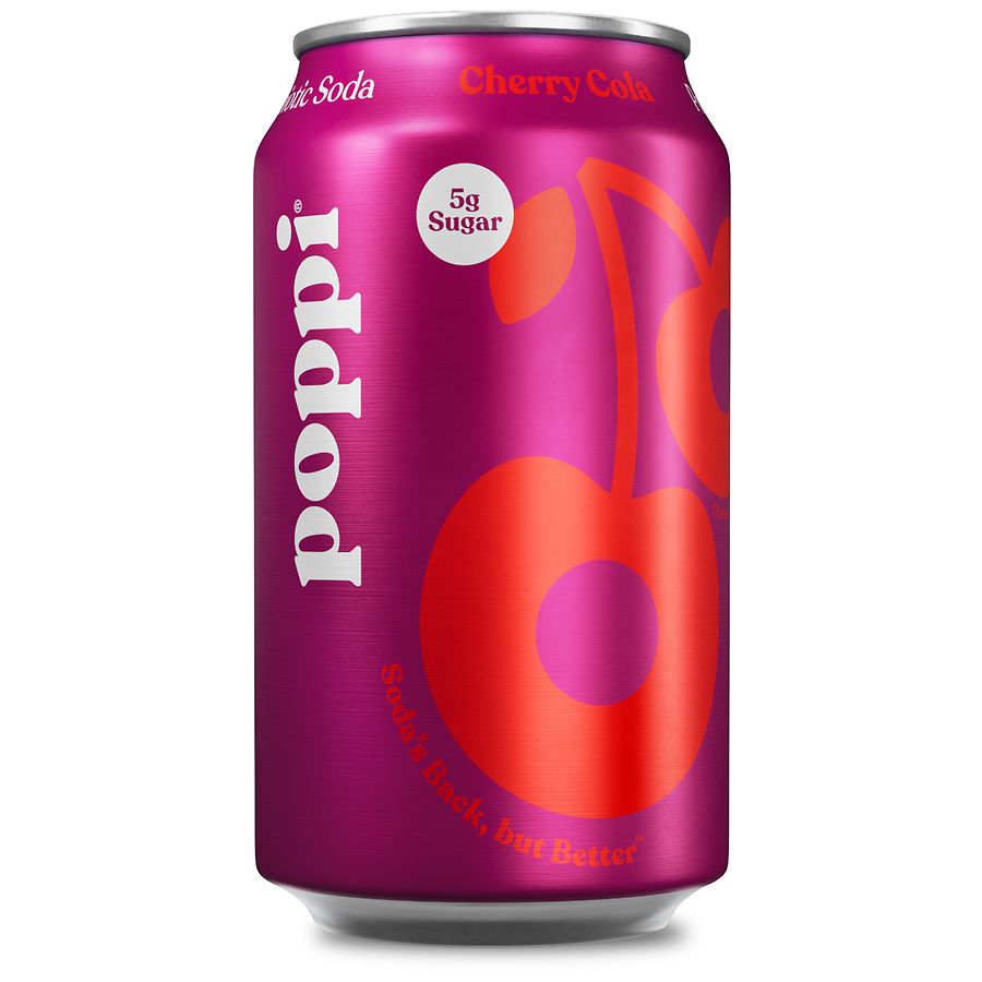 Poppi Prebiotic Soda Can Cherry Cola