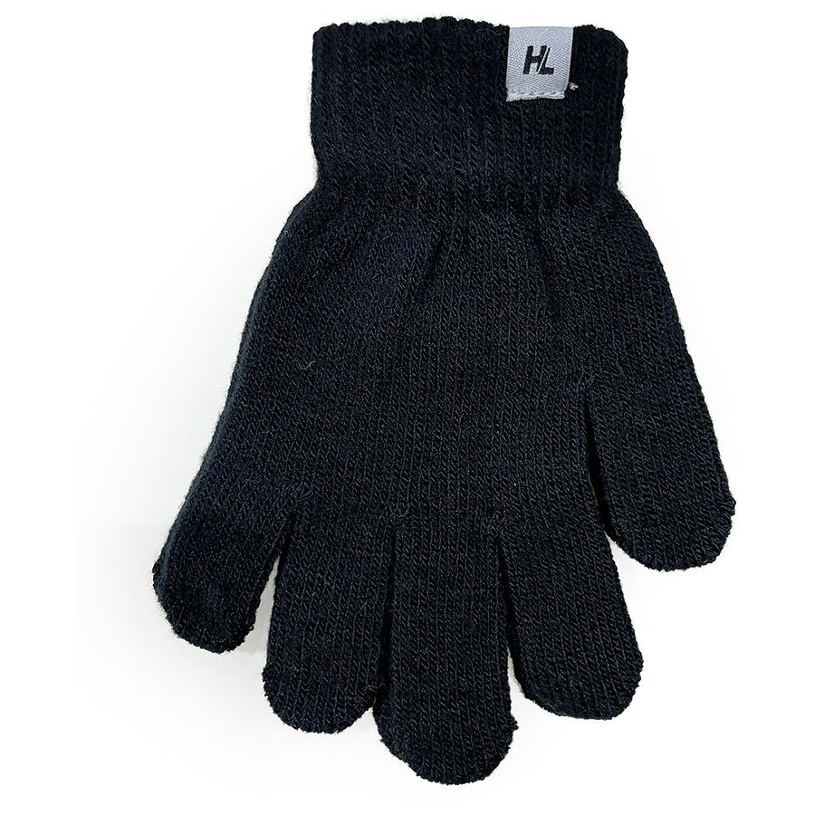 Heat Logic Gloves Kid's Stretch Knit Gloves Black/Charcoal | Walgreens