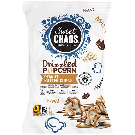 Kenny's Candy Sweet Chaos Drizzled Popcorn Peanut Butter Cup