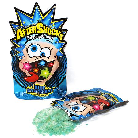 Shock Rocks Candy Blue Raspberry Blue Popping Candy