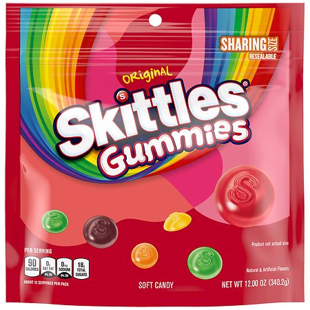 Skittles Original Gummies Candy, Sharing Size Bag - 12.0 oz