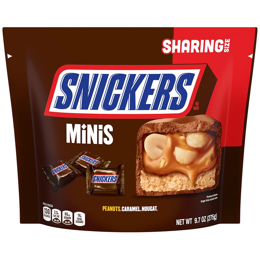 Snickers Mini Peanut Caramel Nougat Candy | Walgreens
