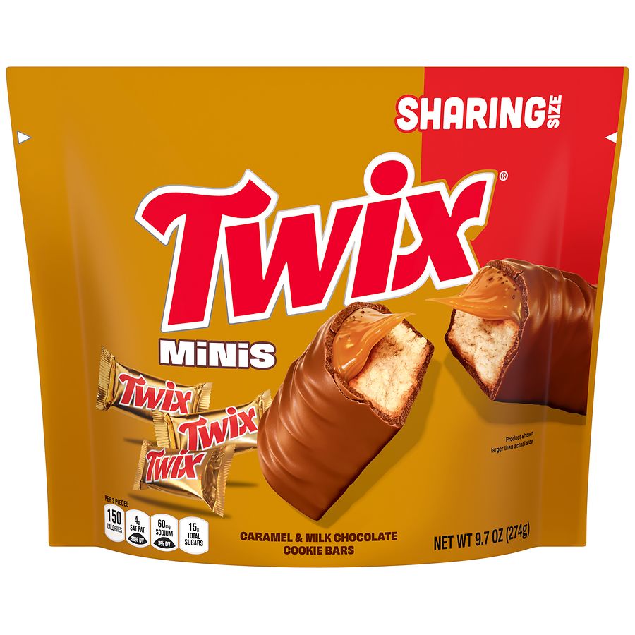 Twix Caramel & Milk Chocolate Cookie Bars Sharing Size