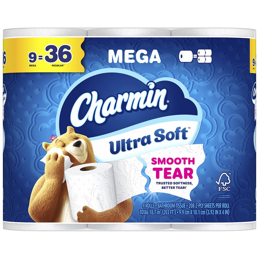 Charmin Toilet Paper Ultra Soft, Mega Rolls