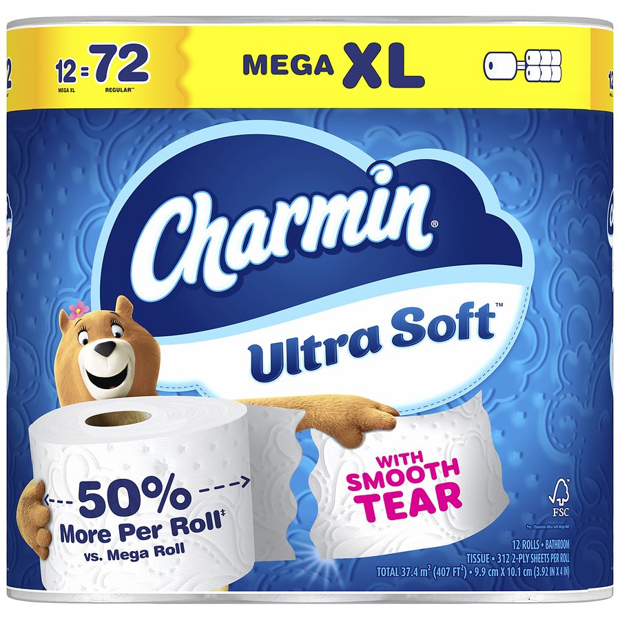Charmin Toilet Paper Ultra Soft, Mega XL Rolls