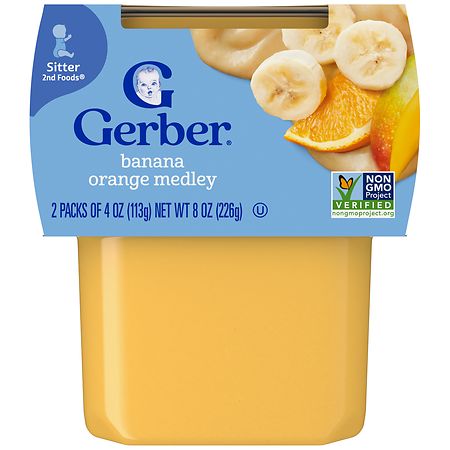 Gerber Natural For Baby 2nd Foods WonderFoods Banana Orange Medley