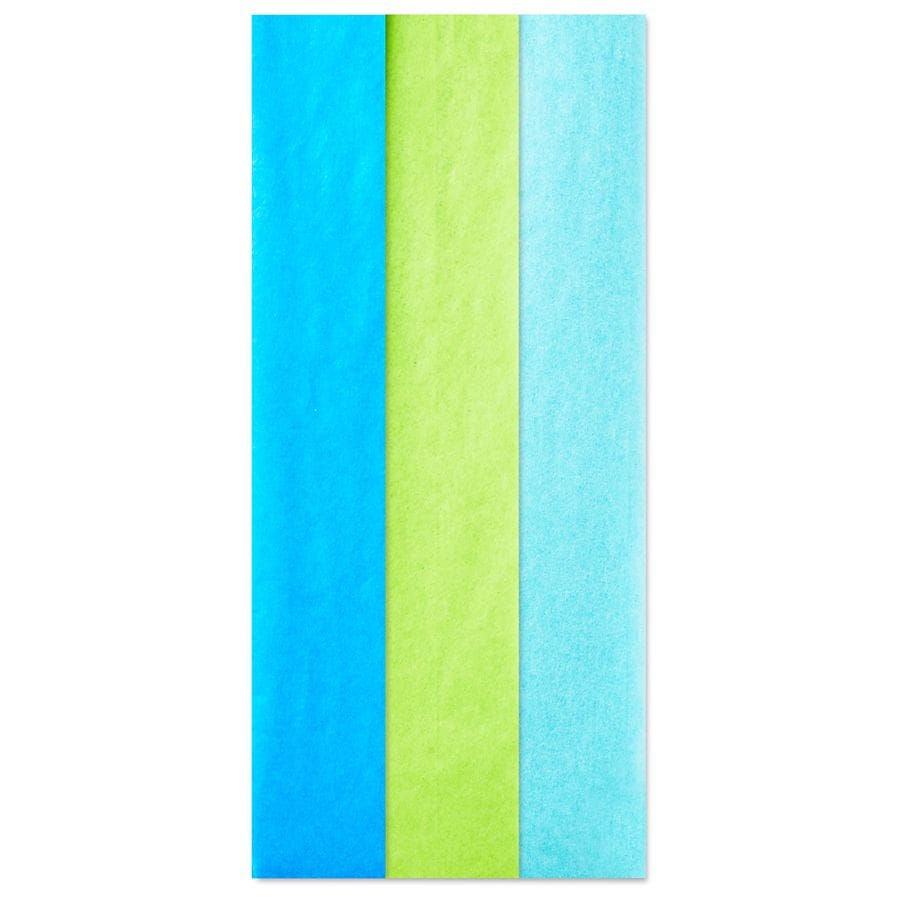 Hallmark 3-Pack Assortment Tissue Paper Solid Blue/Citrus Green/Aqua
