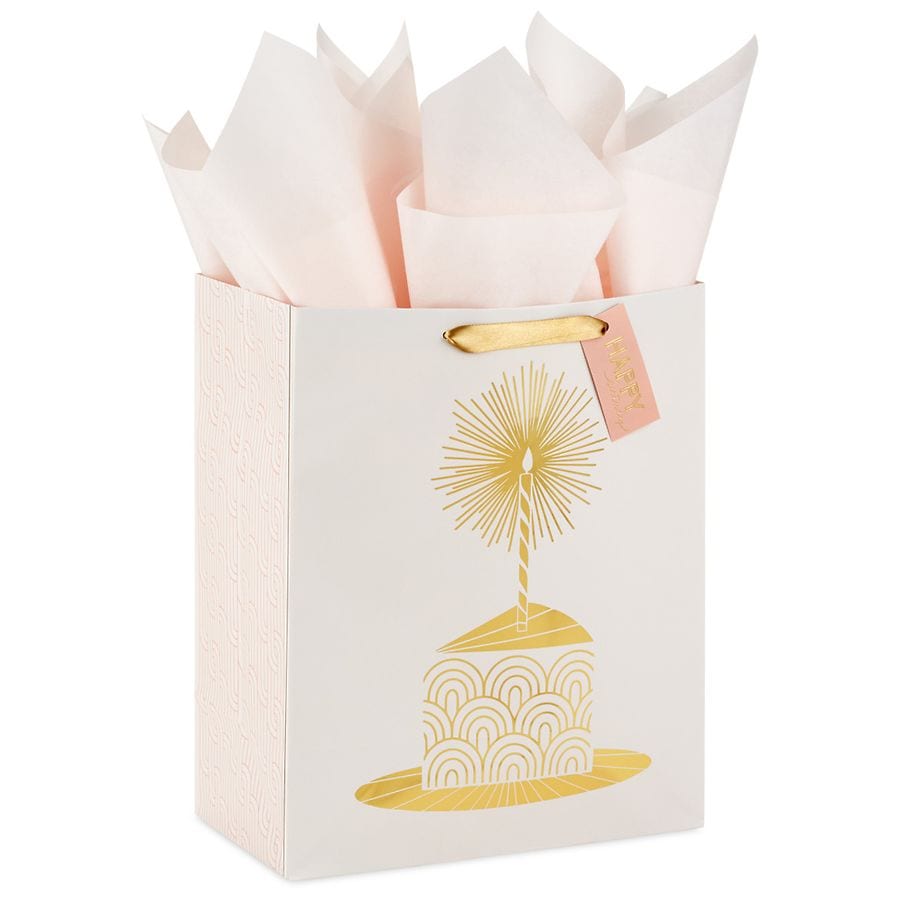 Hallmark Large Birthday Gift Bag With Tissue Paper (Cake With Candle)