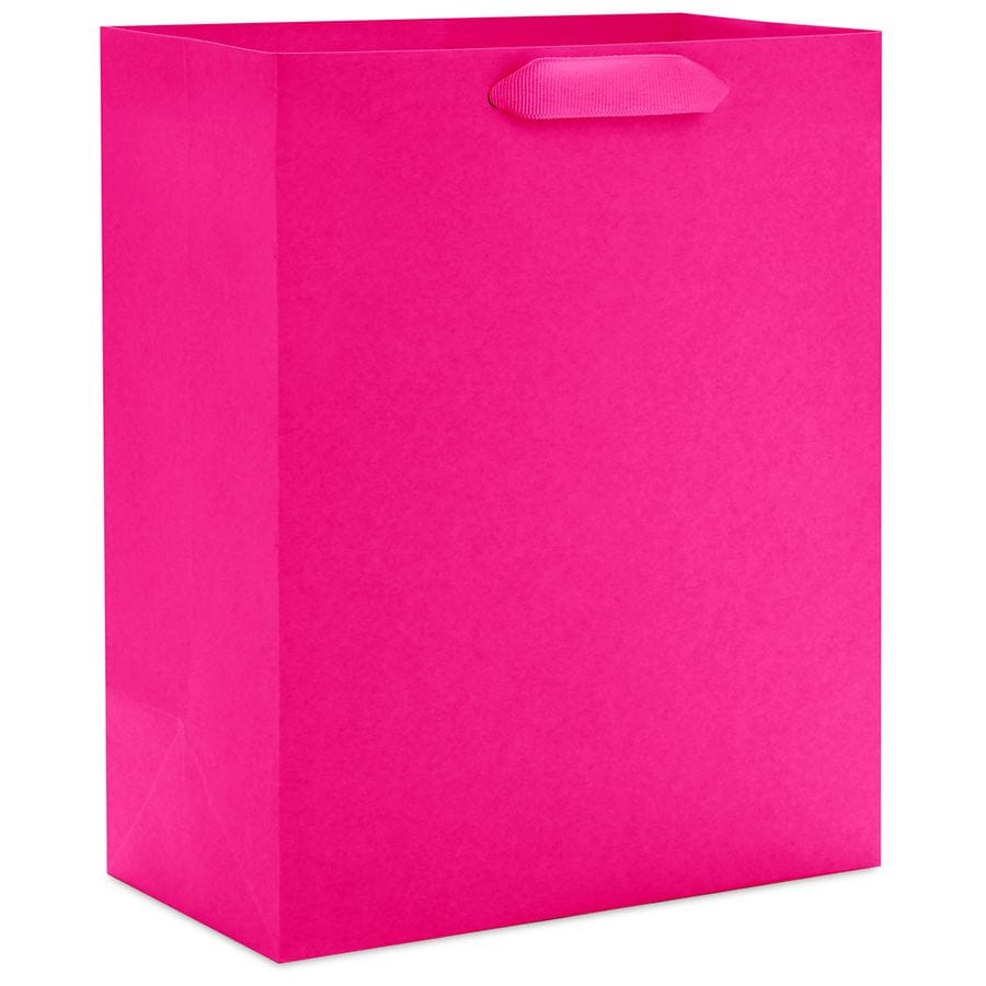 Hallmark Medium Gift Bag (Solid Hot Pink)